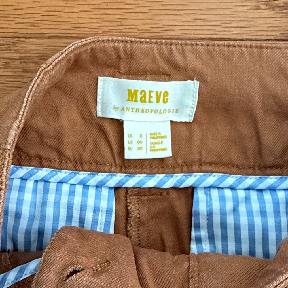 Anthropologie Maeve Colette Pants Burnt Brown - Picture 3 of 5